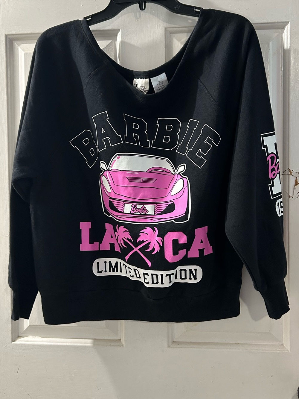 Barbie Black Sweater with Pink Graphic LA Limited Edition